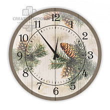 Декоративное панно для кухни Creative Wood Часы Новый Год